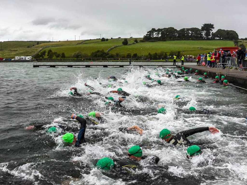 Loughrea Triathlon Festival 2024 swim, bike, run in Galway, Ireland.